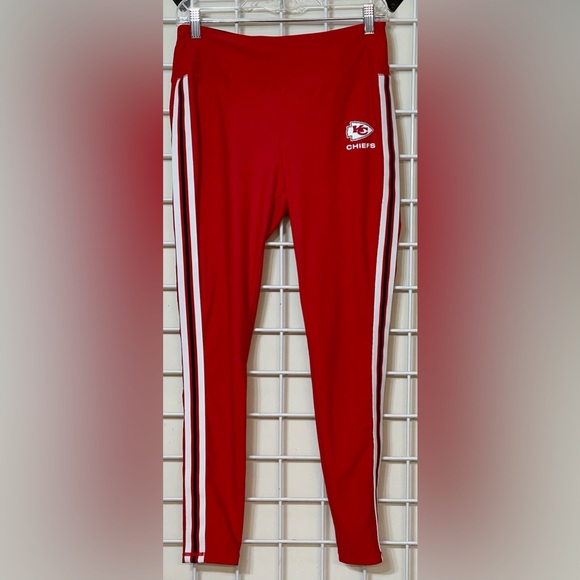 Women's WEAR by Erin Andrews Red Kansas City Chiefs Color Block Leggings Size Lg - Picture 1 of 8